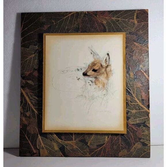 Rare VTG Mounted Chad‎ Stase Deer Print Decorative Collectable Nature Wildlife - Picture 1 of 9